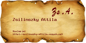 Zsilinszky Attila névjegykártya